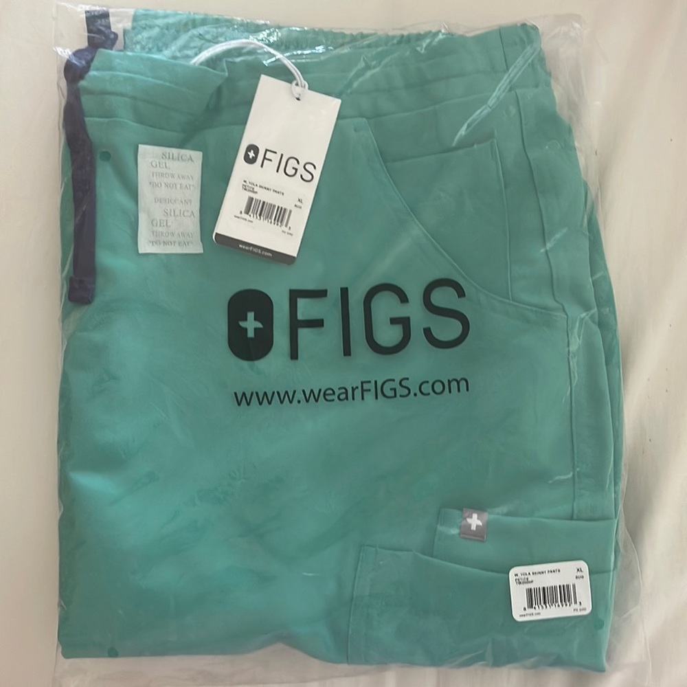 NWT FIGS Yola Skinny XLP Ltd Ed Surgical Green